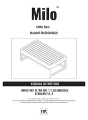 rst brands Milo OPPEEST18MILOEMXMK Assembly Instructions Manual