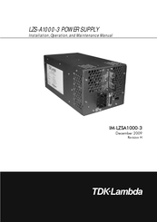 TDK-Lambda LZS-A1000-3 Installation, Operation And Maintenance Manual