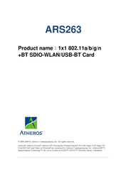 Atheros ARS263 Manual