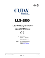 ST CUDA SURGICAL LLS-5500 Operator's Manual