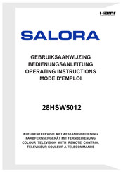 Salora 28HSW5012 Operating Instructions Manual