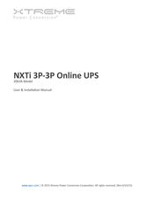 Xtreme Power Conversion NXTi 3P-3P User & Installation Manual