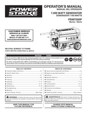 Power Stroke PS907000P Series Operator's Manual