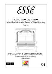 Esse 225XK Installation & User's Instructions