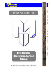 Mincon Rockdrills 6DH360 Operation & Service Manual
