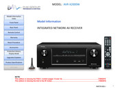 D+M Group AVR-X2000W Model Information