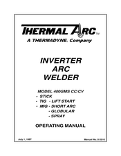 Thermadyne Thermal Arc 400GMS CC Operating Manual