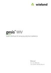Wieland gesis GST15 Manual