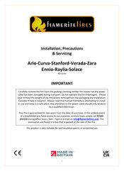 Flamerite Fires Solace Installation, Precautions & Servicing
