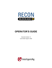 IntelligentAg Recon Blockage Plus Operator's Manual