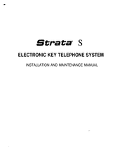 Toshiba Strata S Installation And Maintenance Manual
