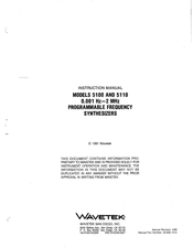 Wavetek 5110 Instruction Manual