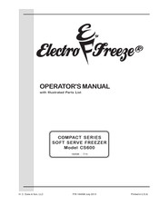 H.C Duke & Son Electro Freeze COMPACT CS600 Operator's Manual