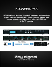 Key Digital KD-VW4x4ProK Manual