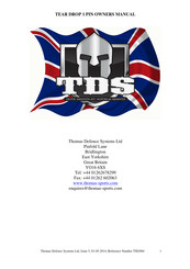 TDS TEAR DROP 1 PIN Owner's Manual