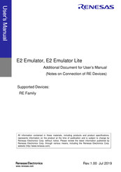 Renesas E2 Emulator User Manual