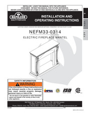 Wolf Steel Napoleon NEFM33-0314 Installation And Operating Instructions Manual