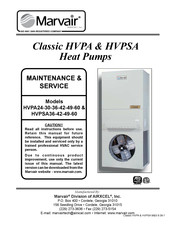 Airxcel Marvair Classic HVPA24HP Maintenance Service Manual