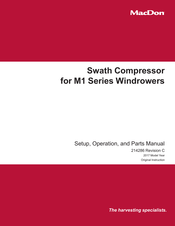 MacDon Swath Compressor Operation And Parts Manual