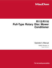 MacDon R113 Operator's Manual