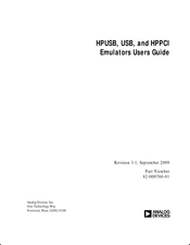Analog Devices HPPCI User Manual