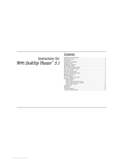 Creative Cambridge SoundWorks DeskTop Theater 5.1 Instructions Manual