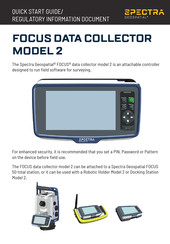 Spectra Geospatial FOCUS 2 Quick Start Manual