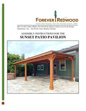 Forever Redwood THE SUNSET PATIO PAVILION Assembly Instructions Manual