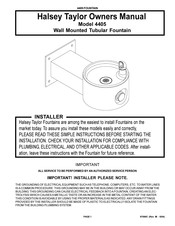 Halsey Taylor 4405 Owner's Manual