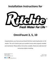 Ritchie Fresh Water For Life OmniFount 5 Installation Instructions Manual