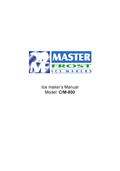 Master Frost C/M-800 Manual