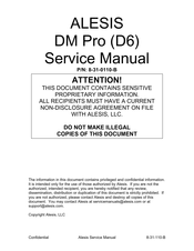 Alesis D6 Service Manual