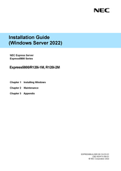 NEC R120i-2M Installation Manual