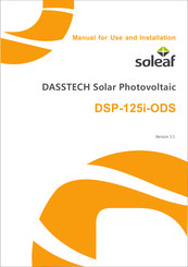 DASS Tech saleaf DSP-125i-ODS Manual For Use And Installation