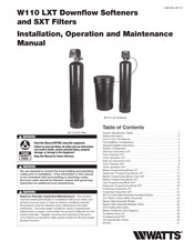 Watts W110 LXT Installation, Operation And Maintenance Manual