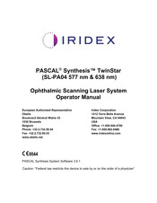 Iridex PASCAL Synthesis TwinStar Operator's Manual