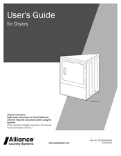 Alliance Laundry Systems Speed Queen DR3003WG User Manual