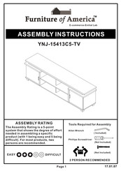Furniture of America YNJ-15413C5-TV Assembly Instructions Manual
