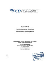 PCB Piezotronics 377B40 Installation And Operating Manual