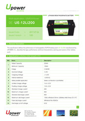 Upower Ecoline UE-12Li200 Manual