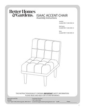 Better Homes and Gardens BH17-084-098-33 Assembly Instructions Manual