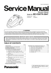 Panasonic MC-CG677K-S647 Service Manual