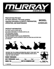 Murray 425600x8A Manual