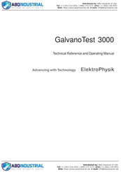 ABQ Industrial GalvanoTest 3000 Technical Reference And Operating Manual
