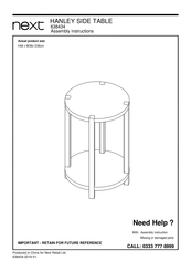 Next HANLEY 638434 Assembly Instructions Manual