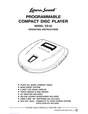 Lenoxx CD-52 Operating Instructions Manual