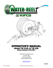 KIFCO WATER-REEL E 210L Operator's Manual
