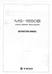 Trio MS-1650B Instruction Manual