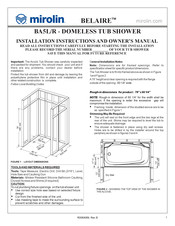 Mirolin BELAIRE BA5L/R Installation Instructions And Owner's Manual