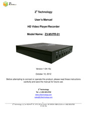 Z3 Technology Z3-MVPR-01 User Manual